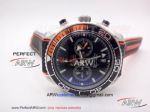 Perfect Replica Omega Seamaster Chronograph Watch Black Orange Bezel